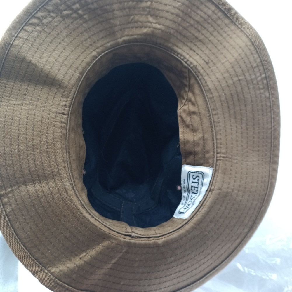 Stetson Mens Tan Cotton Canvas Outdoor Safari Sun Hat Made in USA Small - Picture 8 of 8
